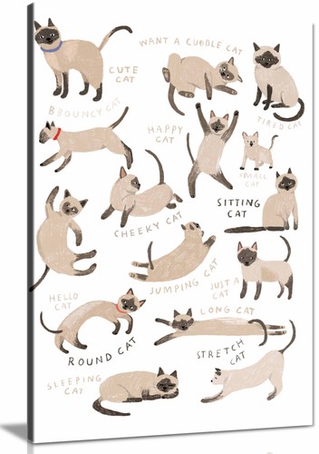 Siamese cat print - cat,