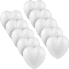 10 Pcs Mini Heart Ornaments Wall Decor Polystyrene Hearts Crafting