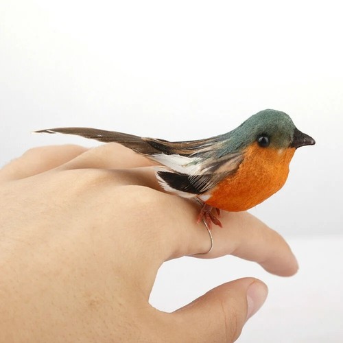 Artificial robin bird clip - robin,