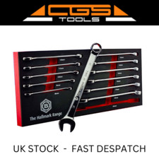 Britool 6 Point Combination Spanner Set 12 Piece Metric 8 - 19mm Hex (6pt) Ring