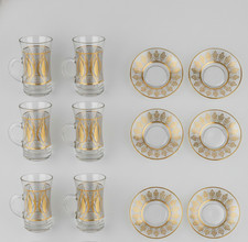 Turkish  Glass Tea Set of 6