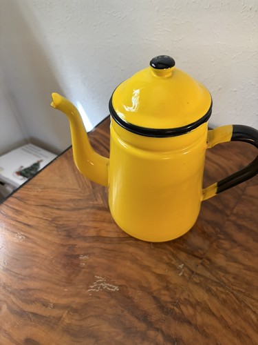 Vintage enamelware yellow - vintage,