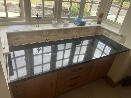 Black star galaxy granite - black,