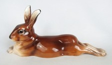 Vintage Royal Doulton England Large Resting Brown Rabbit Hare 7 1/4" Figurine