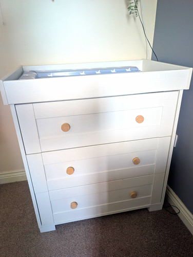 Wooden baby changing unit - wooden, with