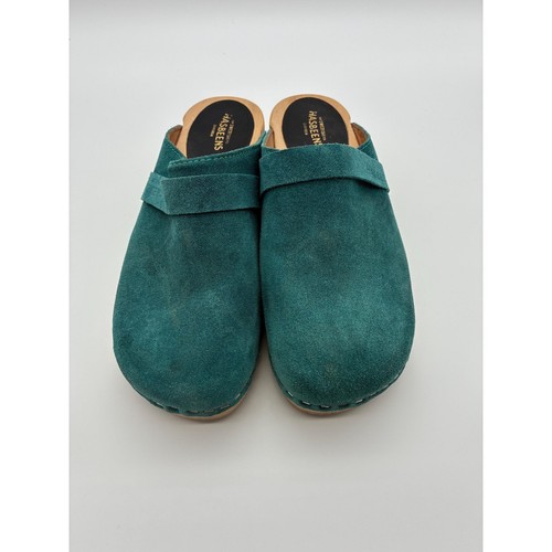 Swedish hasbeens teal suede - hasbeens,