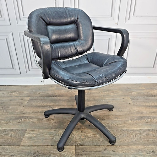 Retro swivel office chair - office,