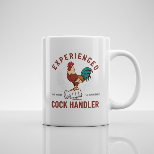 Experienced cock handler mug - cock,
