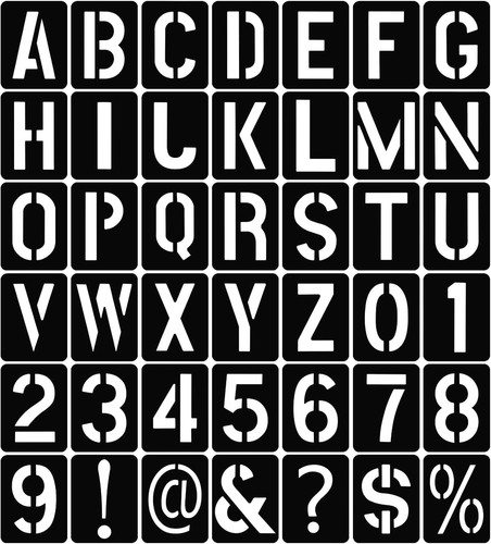 Pcs letter stencils large - 42,