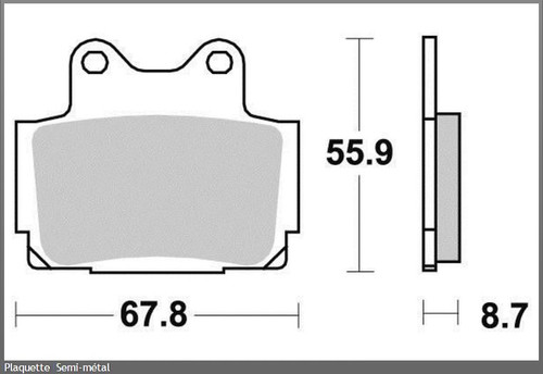 Set rear brake pads xj - pads,