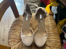 Primark ladies beige platform high heel shoes size 5 or eu 38