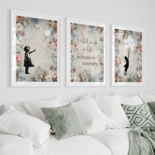 Set banksy wall art - of, 3