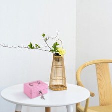 1Pc Mini Portable Steel Petty Lockable Cash Money Coin Safe Security Box GB New