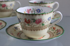 Spode Copeland China England 'Chinese Rose' 4 x Cups & 5 Saucers