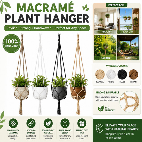 Macrame plant hanger garden - plant,