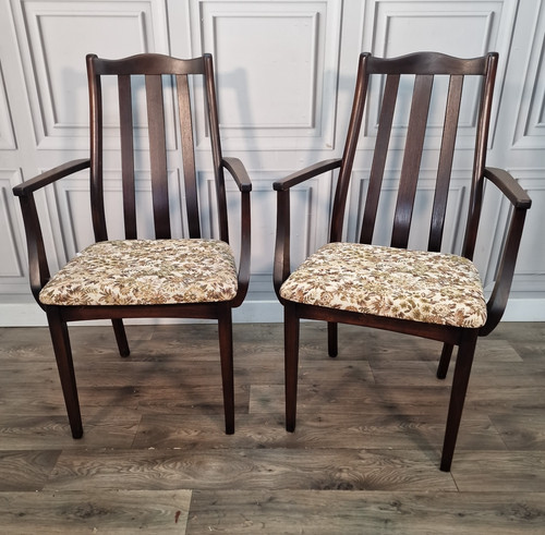 Pair vintage carver chairs - pair,