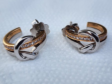 Boodles Rose White Gold and Diamond The Knot Earrings W Diamonds