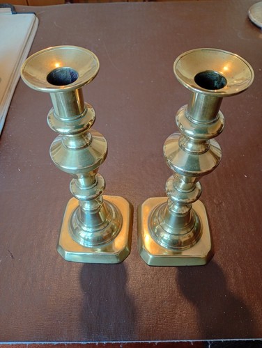 Pair vintage brass - a,