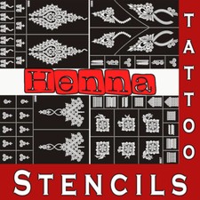 Henna Stencils Temporary Tattoo Glitter Template Mehndi Hand Lace Body Art
