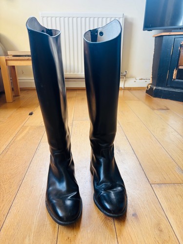 Regent black leather riding