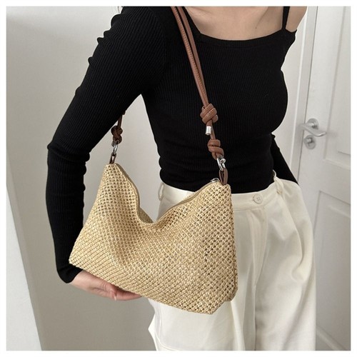 Woven straw bag handmade - handmade, braid