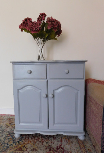 Grey painted vintage pine - grey,