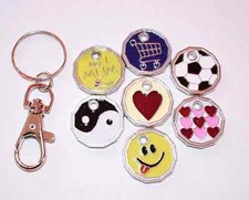 2 x COIN TOKEN KEYRING £1