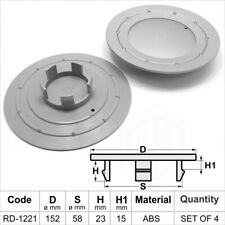 4x Alloy Wheel center Silver