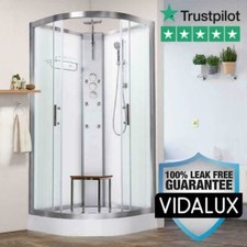 Leak Free Shower Cabin Vidalux Pure 900 x 900 White Hydro Enclosure Cubicle