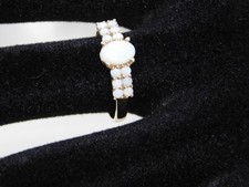 9ct Gold Opal Ring Size P