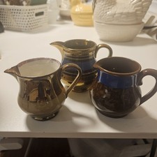 Set Of 3 Lustre Ware Jugs