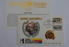 Isle of Man 1992 Nigel Mansell £2 Coin Cover