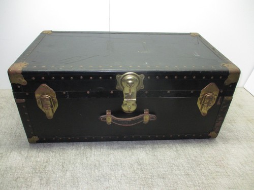 Vintage travel trunk steamer - trunk,