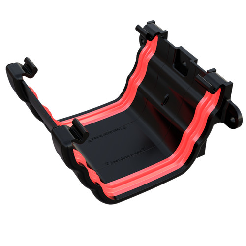 Upvc black ogee gutter - black,