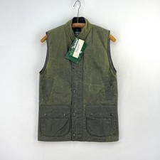 Barbour A220 Wax Waistcoat Mens Small Green Westmorland Vintage Shooting Gilet