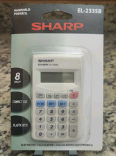 Sharp 8 Digit CALCULATOR Wallet LCD Flat Viewing Angle Large Display EL233SB NEW