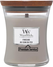 WoodWick Scented Candle with Crackling Wick | Fireside Mini Hourglass Candle | 