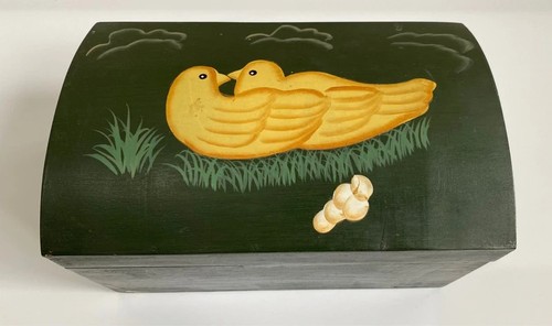 Vintage hand painted wooden - vintage,