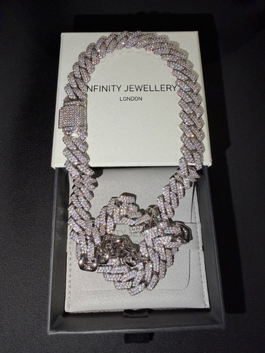 14mm iced cuban link chain - cz,