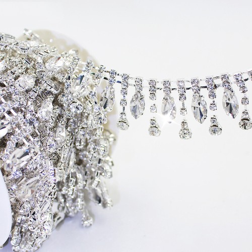 1yard rhinestone fringe - rhinestone,