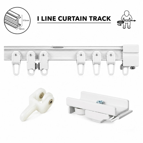 Iline aluminum curtain - aluminum, track