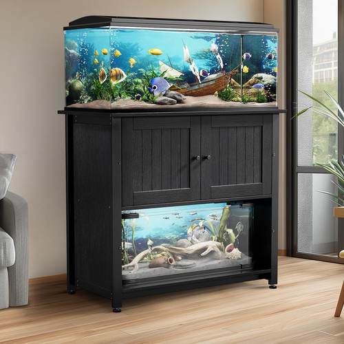 Gallon fish tank - tank, stand