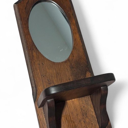 Vintage solid oak wall shaving - wall,