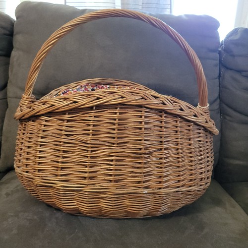 Vintage large wicker woven - vintage,