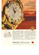 Omega Seamaster watches page print ad 1958, high precision under all climates'