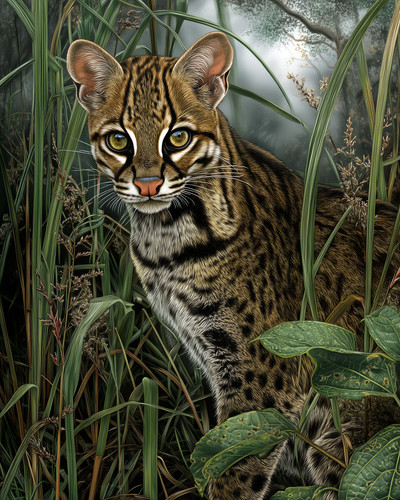 8x10 ocelot standing tall - 8x10,