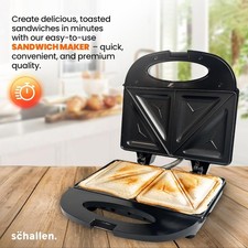 750W 2 Slice Double Sandwich Toaster Non-Stick Deep Fill Toastie Bread Maker UK