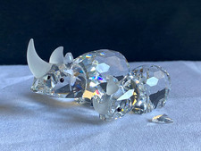 GROUP OF TWO SWAROVSKI RHINOS