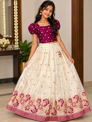 Lehenga choli set ivory - lehenga,