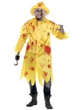 Zombie Fisherman Bloody Jacket & Hat Men's Halloween Horror Fancy Costume